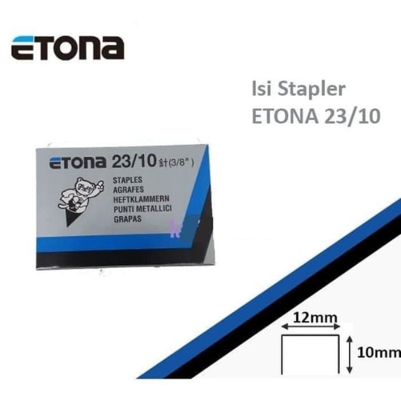 

Isi Staples Etona 23/10 ( 1 kotak )