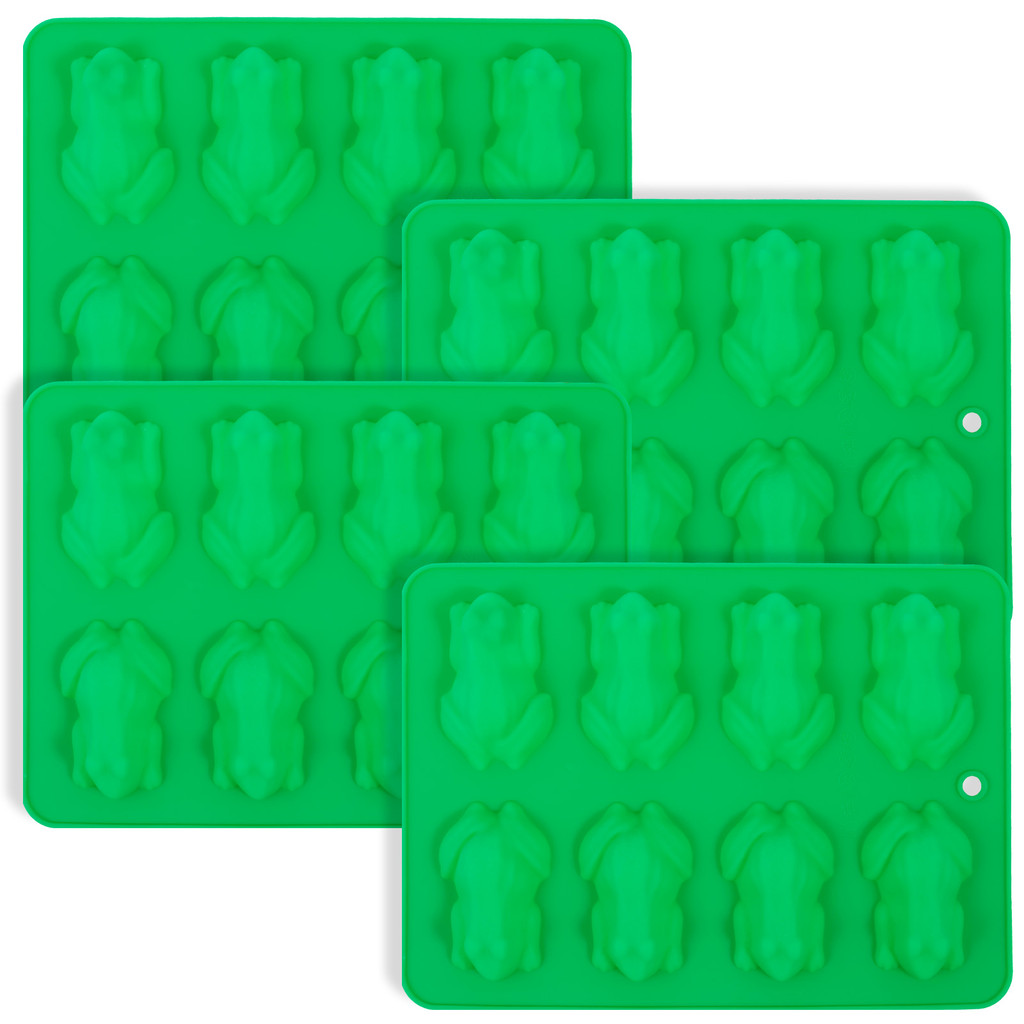 

4PCS Chocolate Frog Mold Silicone Candy Molds Easy Release Chocolate Tray 8 Cavity Ice Mold Frog Baking Mold Kitchen Gadgets