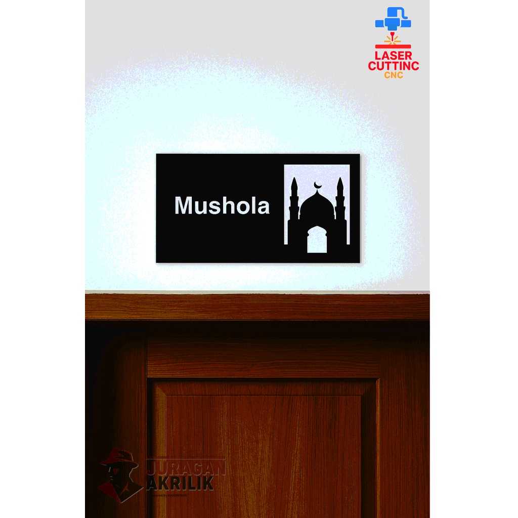 Sign Board Mushola - Signage Akrilik Mushola Modern Minimalis