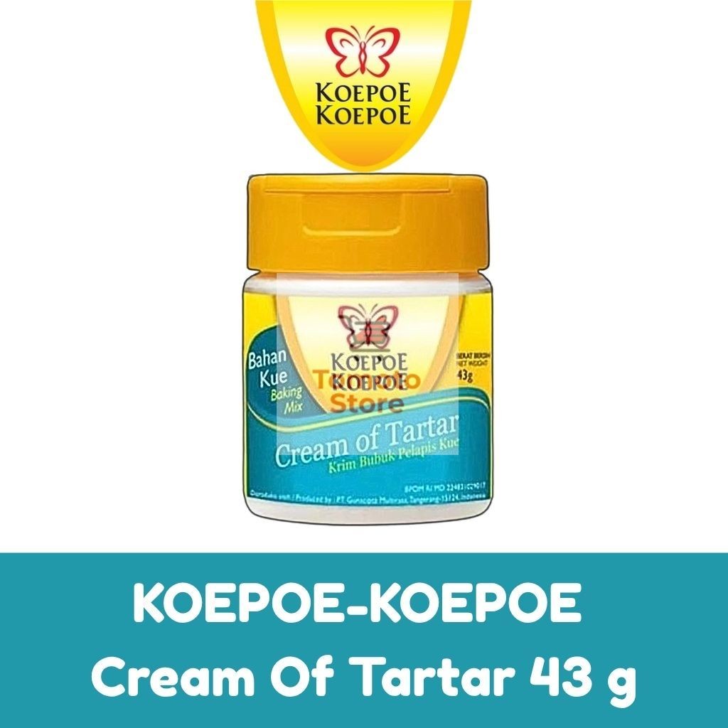 

✨ TOMOTOSTORE ✨ KOEPOE KOEPOE Cream of Tartar Krim Bubuk Pelapis Kue 43 gr