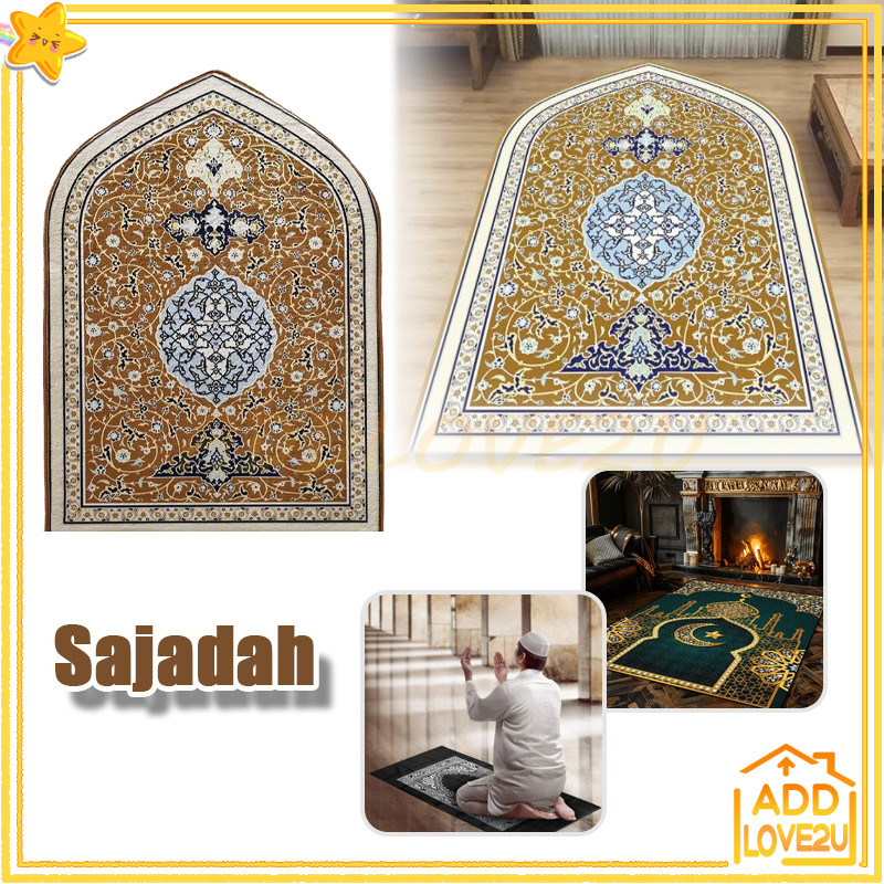 Sajadah Kubah/Sajadah Kubah Polos Turki Tebal Kerucut/Sajadah Turki Anti Slip