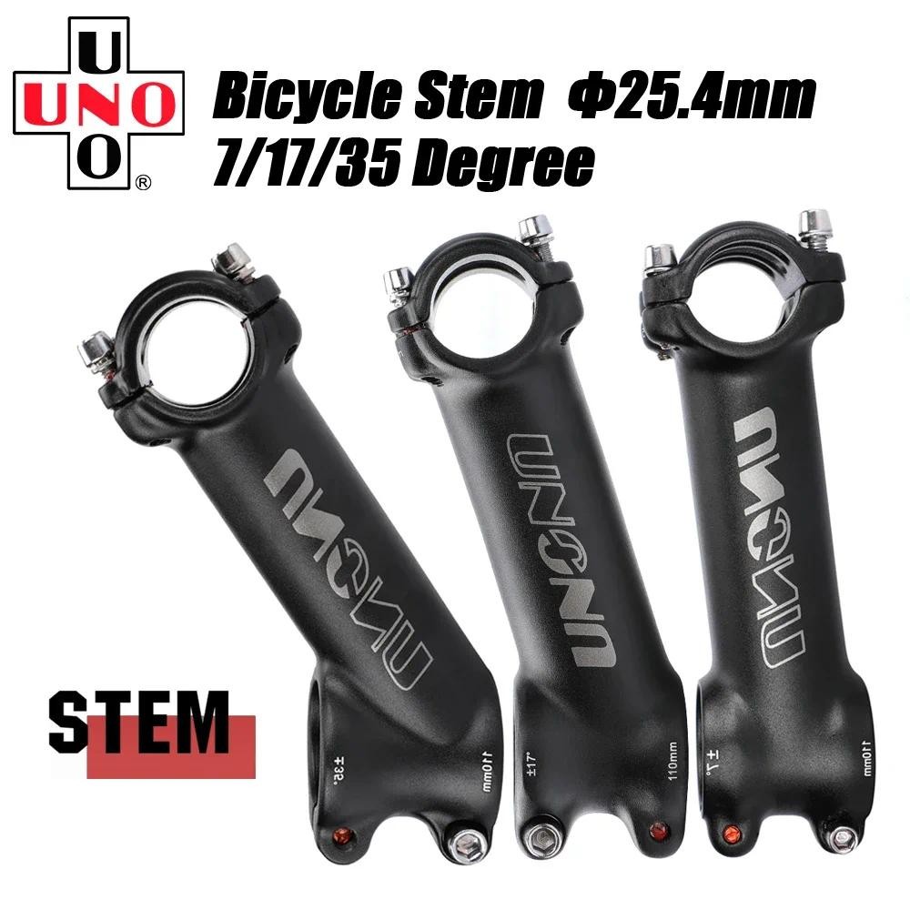 UNO 25.4mm Stem Mtb Bicycle Handlebar Stem 7 17 35 Degree Ultralight MTB Power Bike Table Mountain R