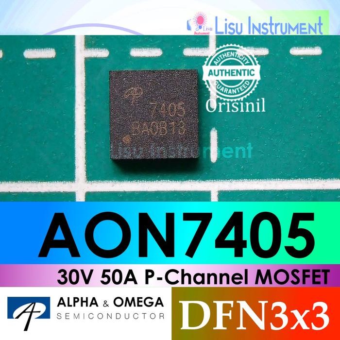 AON7405 30V 50A P-Channel MOSFET 7405 DFN3x3 Alpha & Omega ORIGINAL