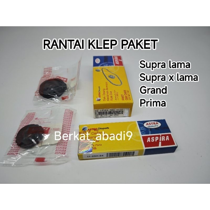 [ Aspira ] Rantai klep keteng paket roll supra lama / supra x lama / grand / prima