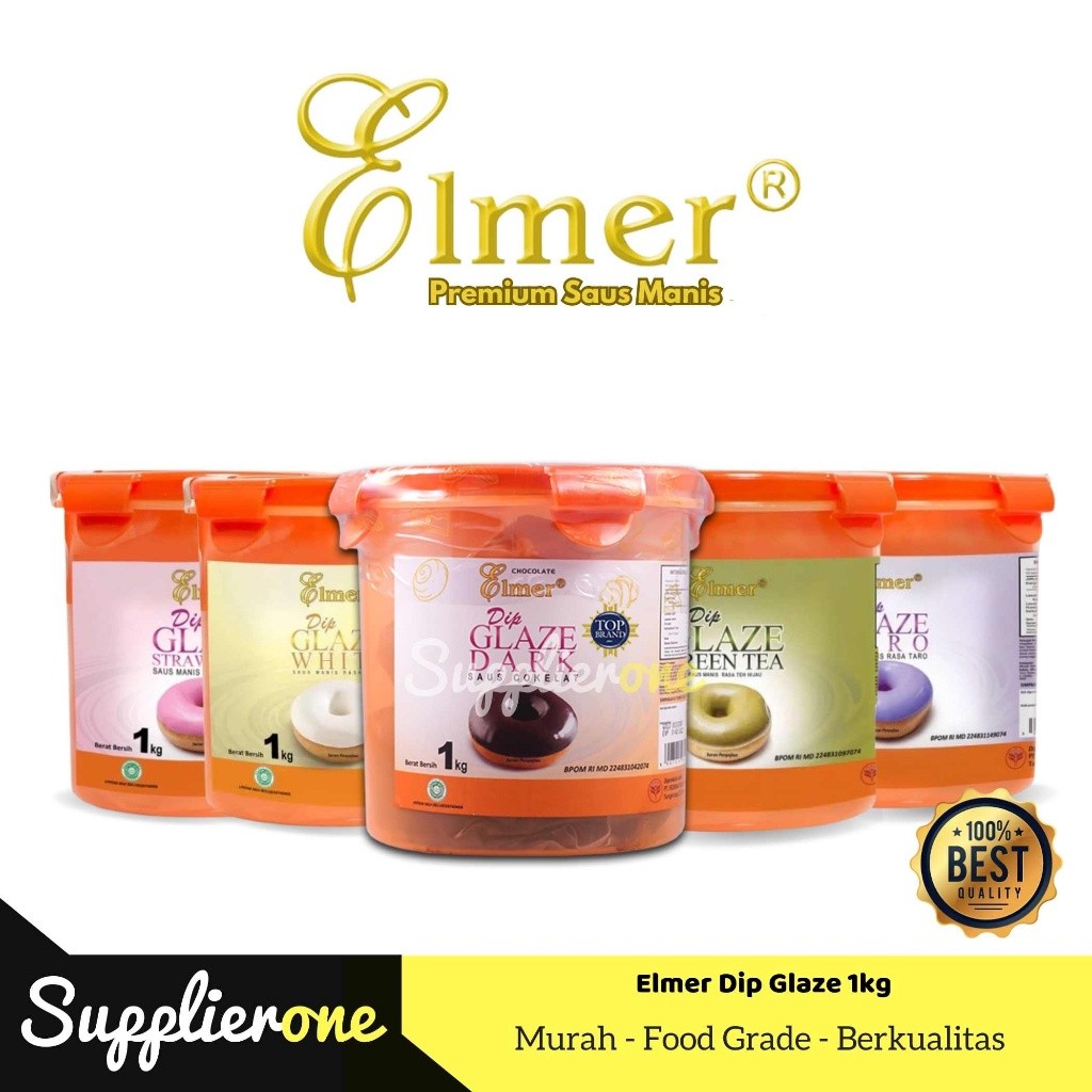 

New Elmer Dip Glaze 1KG / Saus Manis Elmer Dip Glaze / Elmer Dip Glaze Saus Manis 1KG / Toping Donat / Saus Donat / Selai DonatPremium