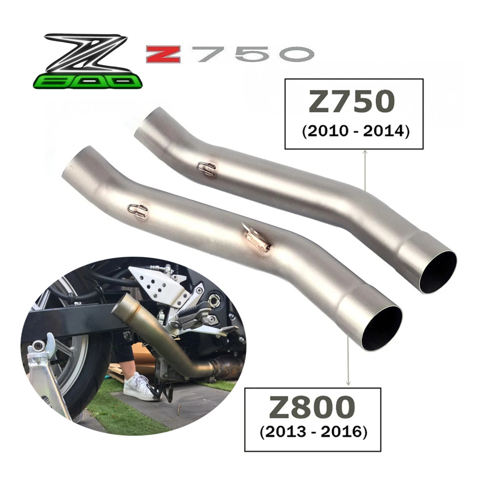 Motorcycle Exhaust Muffler Escape For KAWASAKI Z800 2013-2016 Z750 2007-2014 Exhaust Contact Middle 