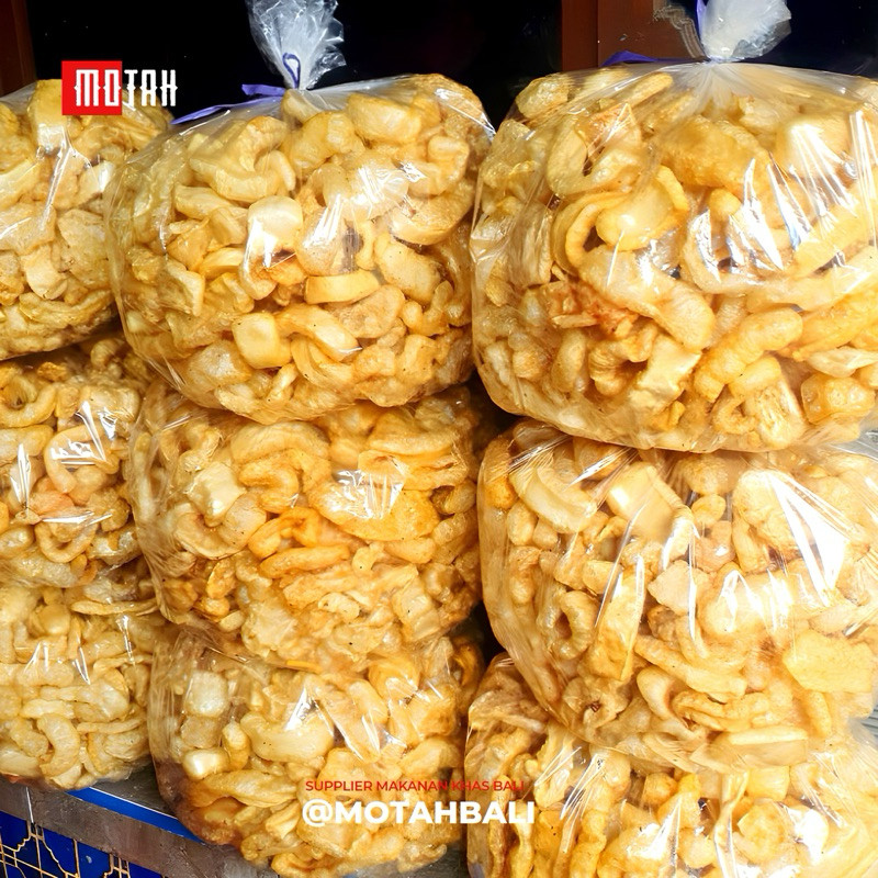 

New Krupuk Kulit Babi / Kerupuk Babi / Cemilan Babi Goreng / Rambak Babi Goreng / Cemilan Gurih / MOTAH BALIPremium
