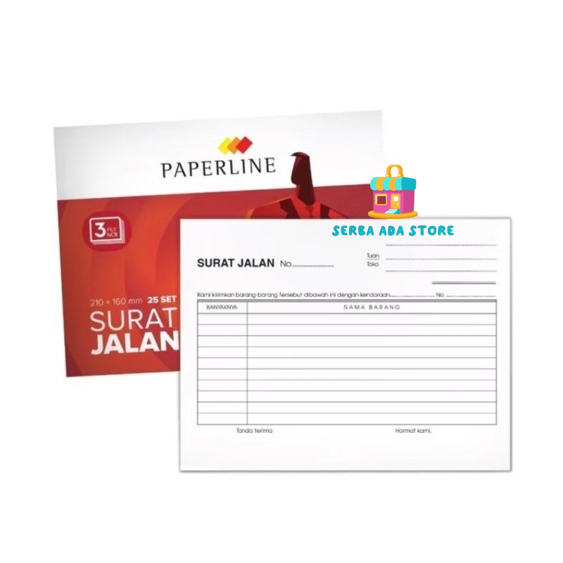 

Paperline Buku Nota Surat Jalan Besar 3 ply 160 x 210 mm Rangkap 3 - SAS88