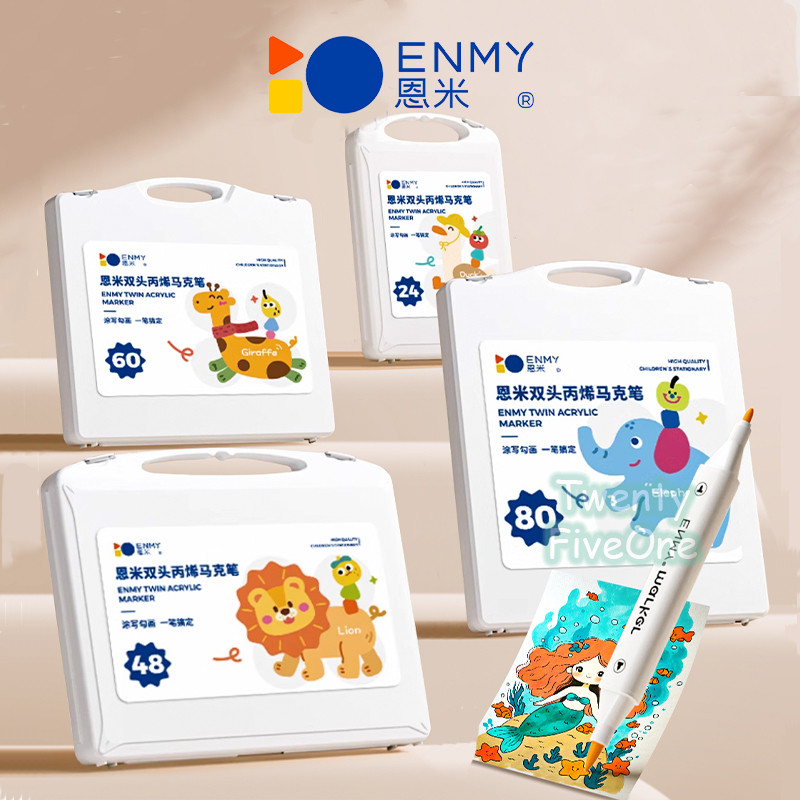 

Marker Akrilik 36/48/60/80 Warna Set Marker Akrilik Pemula Seni Warna Cerah dan Tahan Air