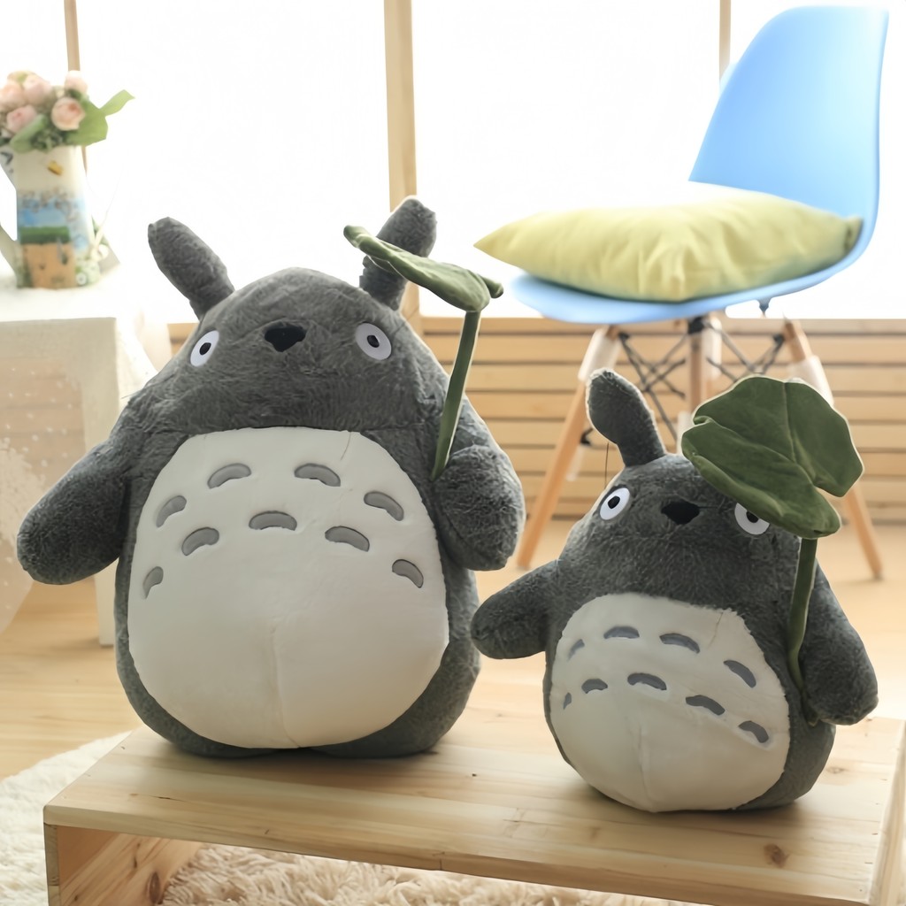 Xmas Gifts Cartoon lotus leaf  Totoro Plush Toy Stuffed Movie Anime Totoro Lotus Leaf Plushies Throw