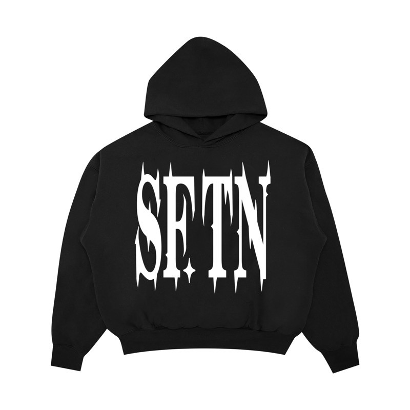 Satisfaction Hoodie Boxy 330GSM Noise Black