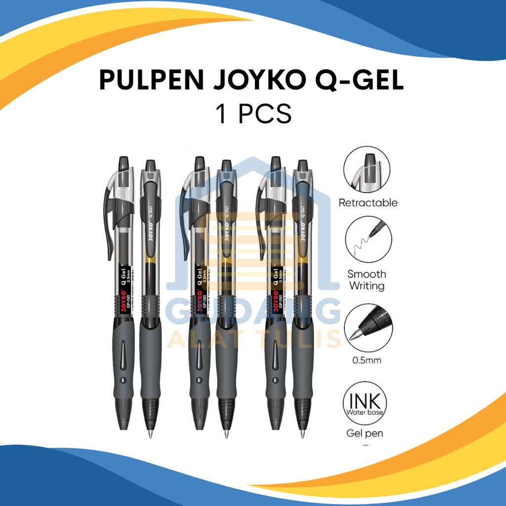 

PULPEN JOYKO CETEK Q-GEL GP-265 0.5MM TINTA HITAM PER PCS