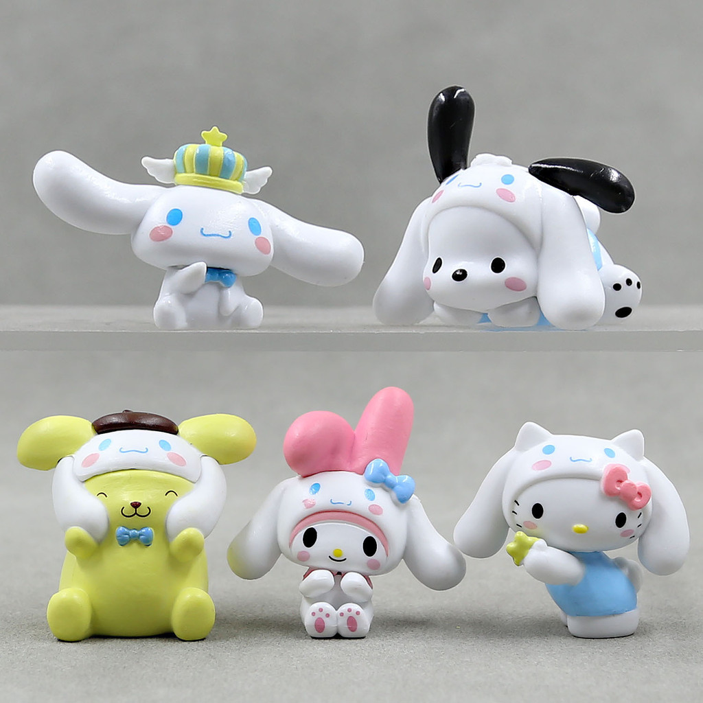 Sanrio Anime Figure Birthday Cake Decoration Cinnamoroll Kawaii Toys Children Girls Boys Christmas P