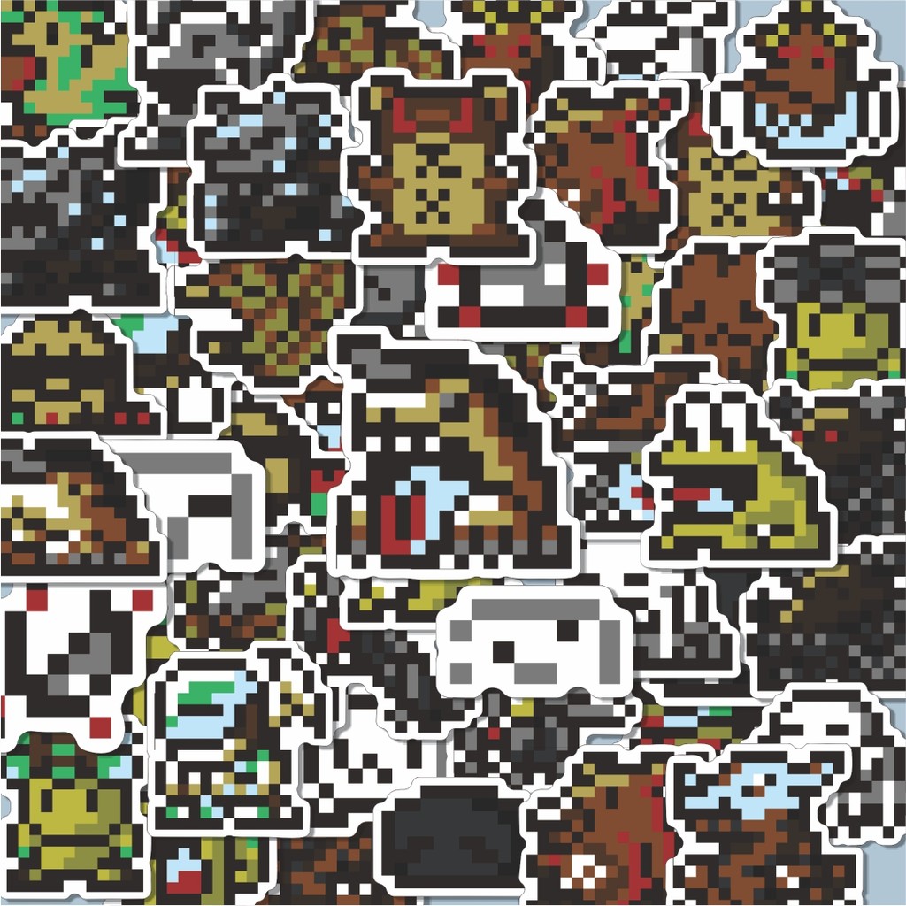 

100PCS Lucu Stiker Pixel Digimon V43 Stiker Aesthetic Stiker Anti Air Stikers Berperekat Waterproof sticker decal buat Motor Helm Buku Journal Koper Casing HP Laptop Botol Minum Hadiah anak