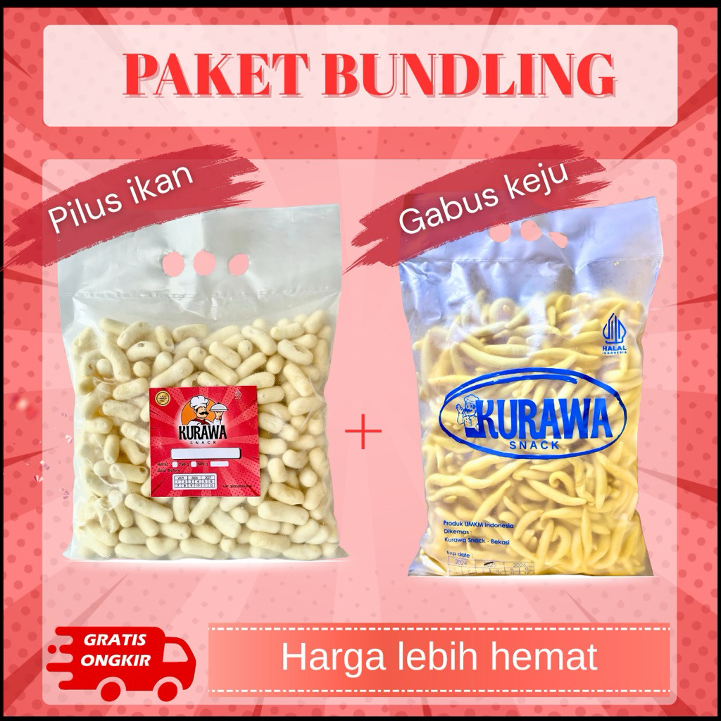 

Emama.store PROMO PAKET BUNDLING 600g pilus ikan 300g dan telor gabus keju kurawa 300g harga hemat cemilan snack asin