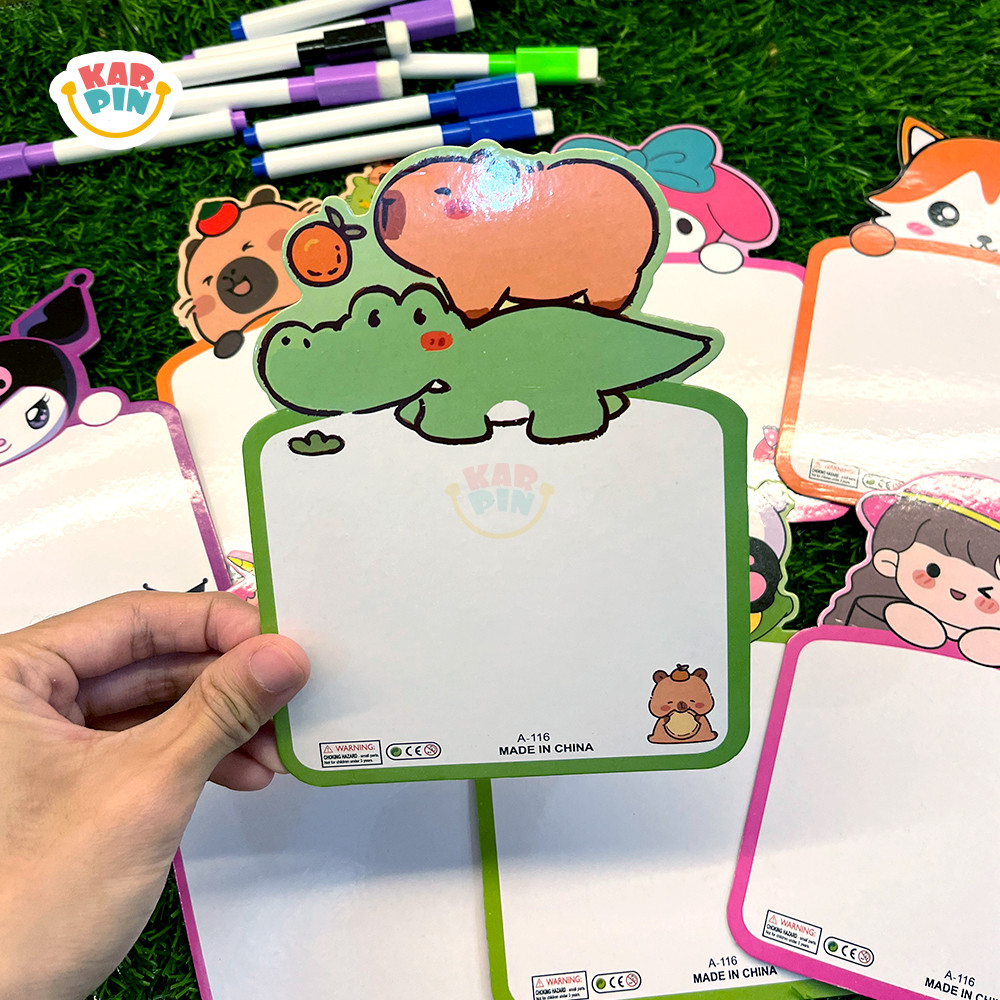 

Karpin Papan Tulis Mini Wipe & Clean Anak Motif Lucu Free Spidol