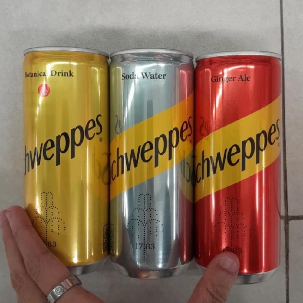 

Schweppes Minuman Kaleng 250ml SODA WATER / TONIK WATER / GINGER ALE