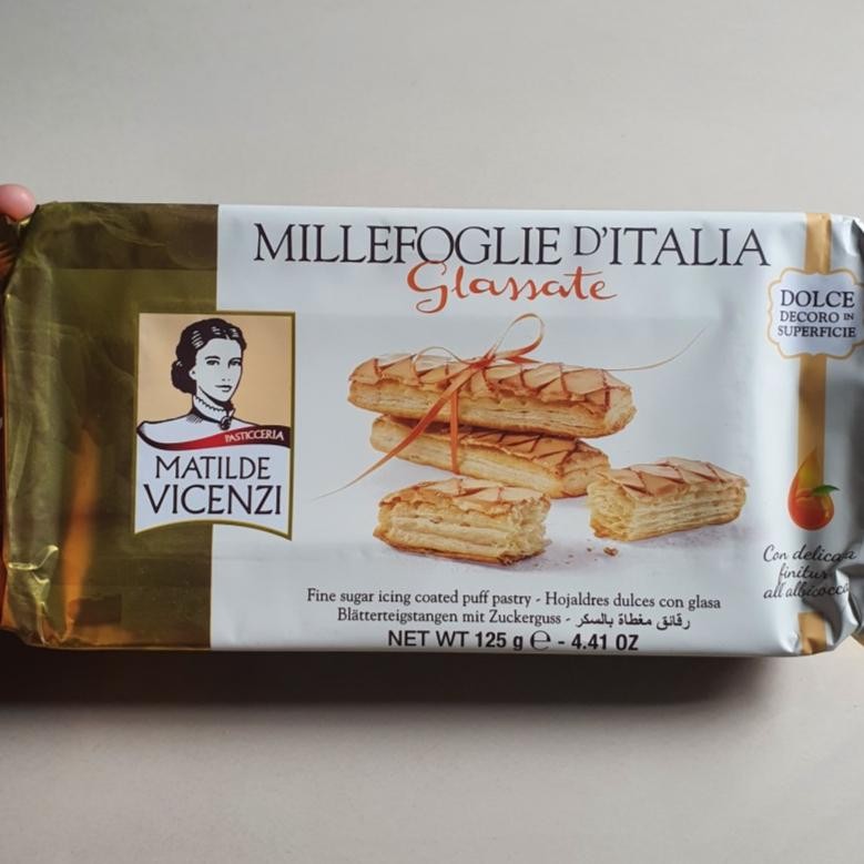 

Matilde Vicenzi Millefoglie D'italia Glassate Sugar Puff Pastry Import 125gr