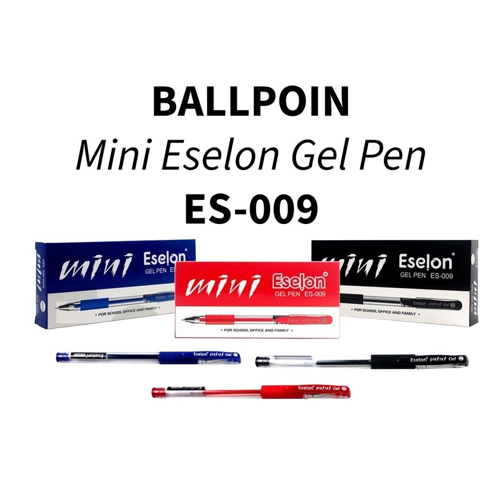 

❤️️Pulpen / 12pcs pulpen gel /ballpoint / Pulpen gel MINI Eselon ES009❤️️