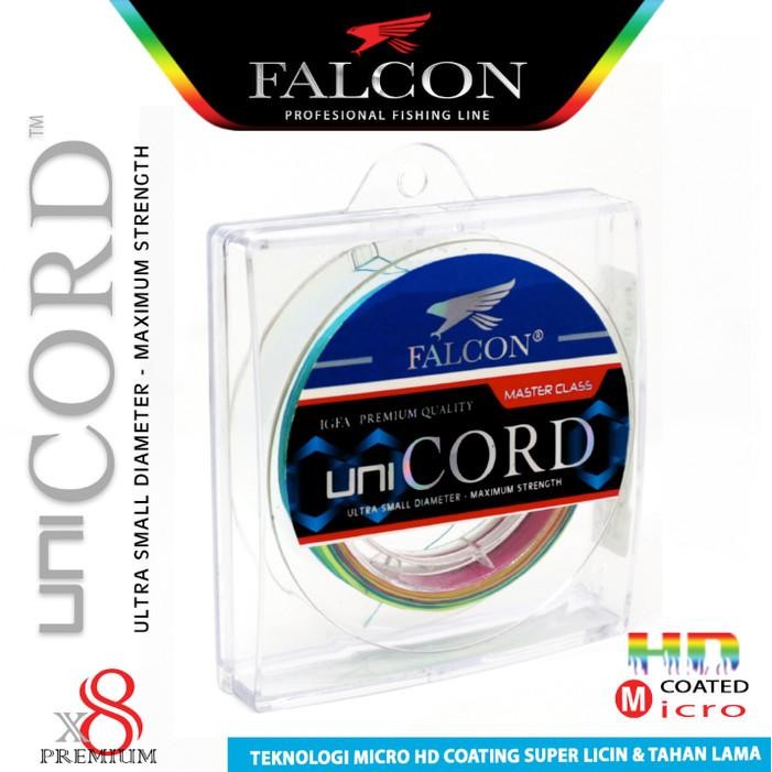 Senar Pancing PE X8 Falcon Uni Cord 600M MICRO PE Multi Color - Pe 0.6 / 0.14mm