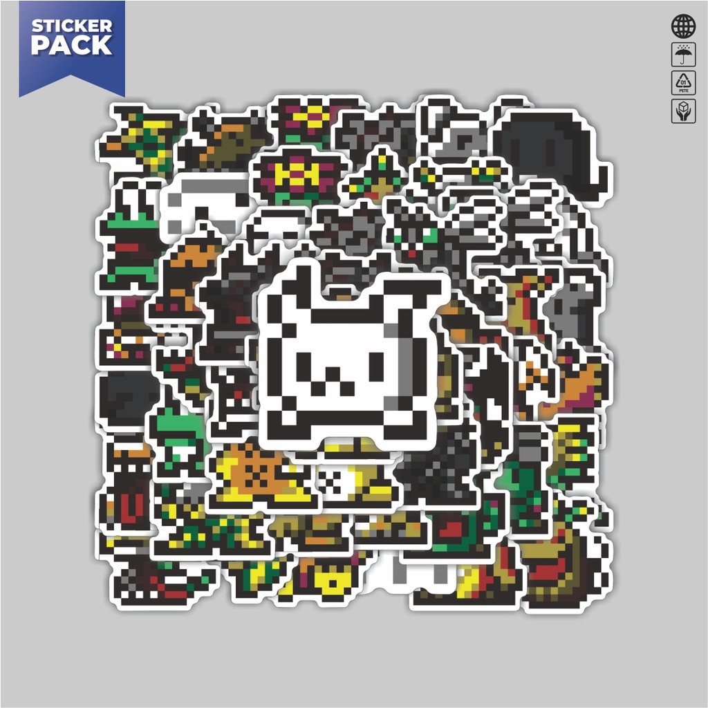 

[100PCS]Stiker Pack Stiker Pixel Digimon V34 Aesthetic Vinyl Anti Air Dekorasi Sticker Laptop Buku Journal Koper Helm Casing HP Gitar Helm Skateboard