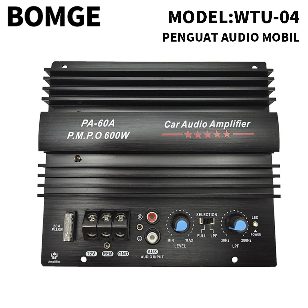BOMGE PA60A Car Amplifier Mobil Monoblok Subwoofer High Power Mono 12V 600W Pa-60d Murah / Power Mob