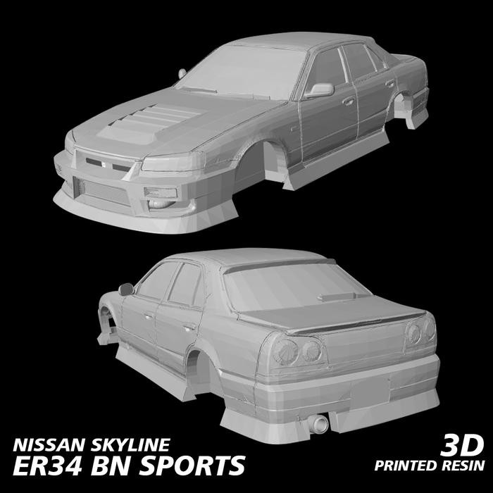Diecast Nissan Skyline ER 34  Hot wheels Skyline ER 34 Unpaint Resin