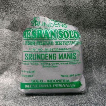 

Srundeng Manis Abon Mesran Solo 250 gram mesran