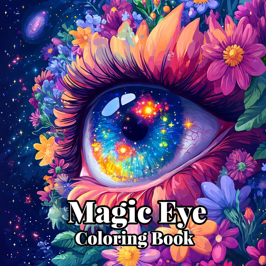 

Magic Eye Coloring Book 24 Pages Adult Picture Book Creative Relaxation Ideal Gift For Children's Holiday Birthday Party