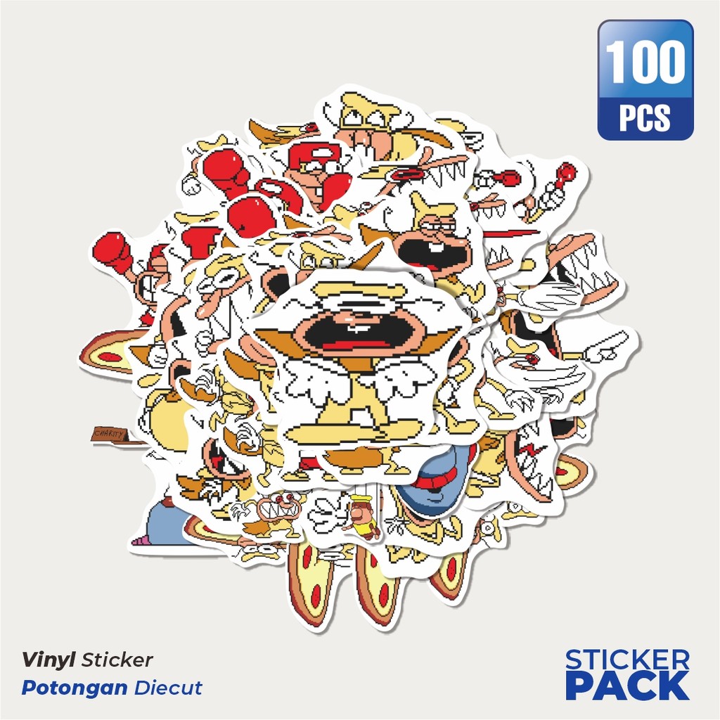 

MURAH 100 PCS Stiker Pizza Tower V36 Waterproof Aesthetic- Untuk Laptop, Motor, dan Helm - Paper Stationery Pack