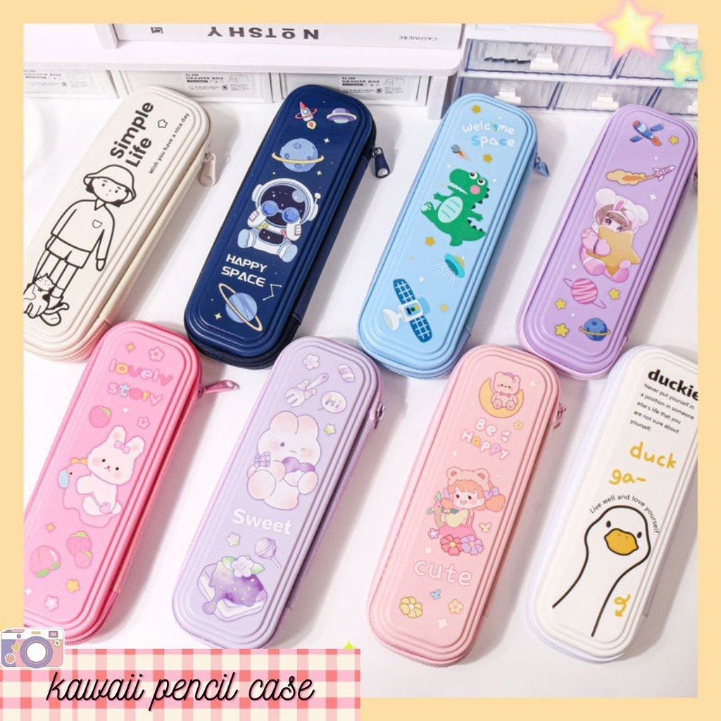 

KOTAK PENSIL RESLETING TERMURAH/ KOTAK PENSIL UNISEX GAMBAR KARTUN LUCU KAWAII WARNA PASTEL DENGAN KAPASITAS PENYIMPANAN BESAR