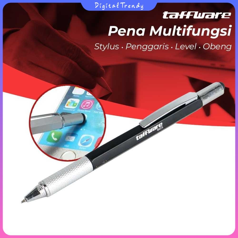 

Taffware Pena Multifungsi Plastik Stylus Penggaris Waterpass Obeng - 9625