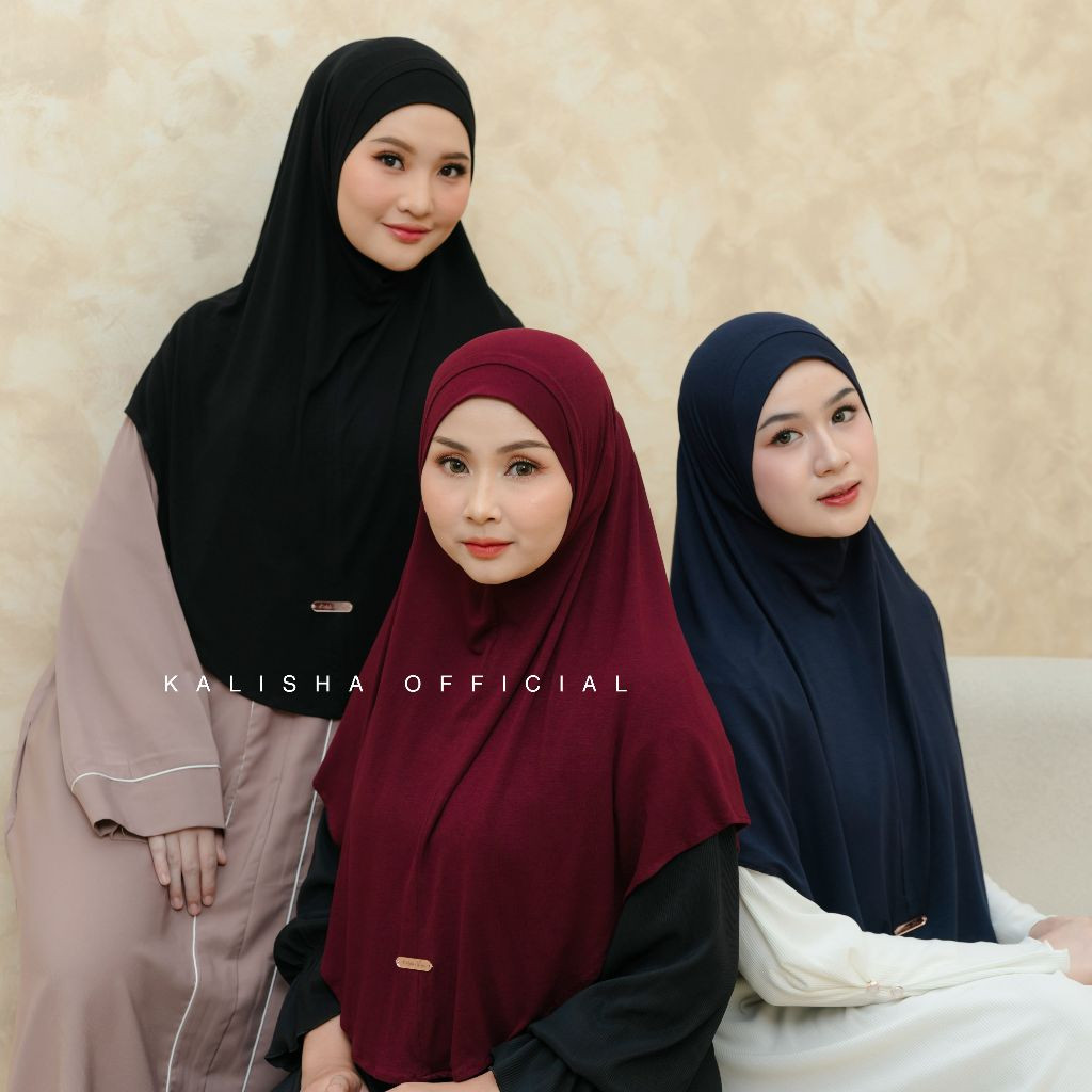 Hijab KALISHA X MIMA Jilbab Instan Kaos Rayon Kerudung Bergo Vanya XL Bergo Kaos Jumbo