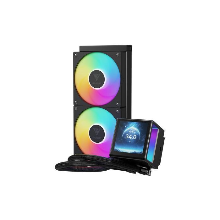 GAMDIAS CHIONE P5-240 240MM ARGB IPS LCD Display Cooler cpu | Black