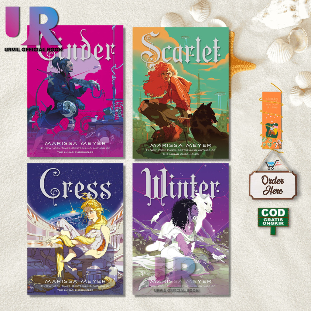 The Lunar Chronicles (4 book series) Cinder - Scarlet - Cress - Winter By Marissa Meyer