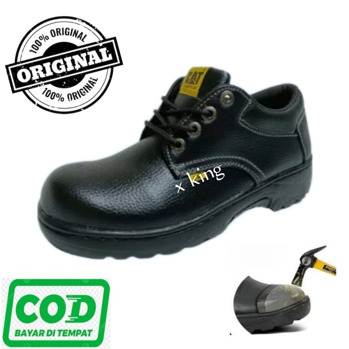sepatu safety king sepatu safety pria ujung besi sepatu safety kerja - Hitam, 38