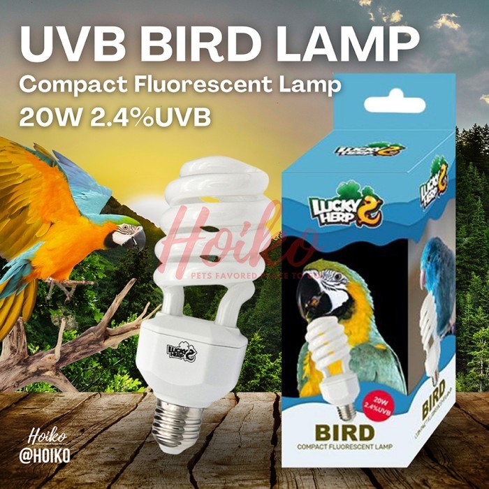 Lampu Burung 2.4% UVB Kalsium Vitamin Penghangat UV Calcium Bird Lamp