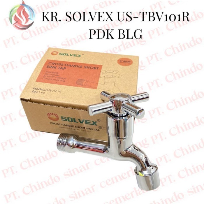 KRAN AIR TEMBOK STAINLESS KUNINGAN KRAN TEMBOK SS SOLVEX 1/2" KERAN AIR