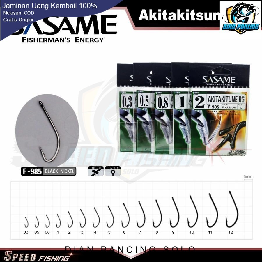 Mata kail pancing SASAME AKITAKITSUNE RG (F-985)