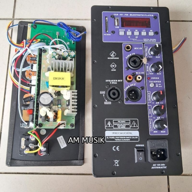 Power Kit Class D500 Watt Mesin Speaker Aktif 2 Way Bluetooth