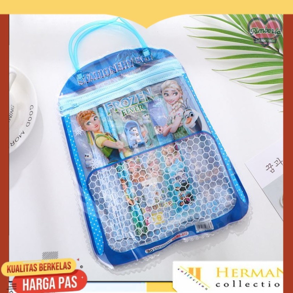 

HC Stationery Set 6 in 1 Free Bag Alat Tulis Anak Sekolah Buku Pulpen Penghapus Pengaris
