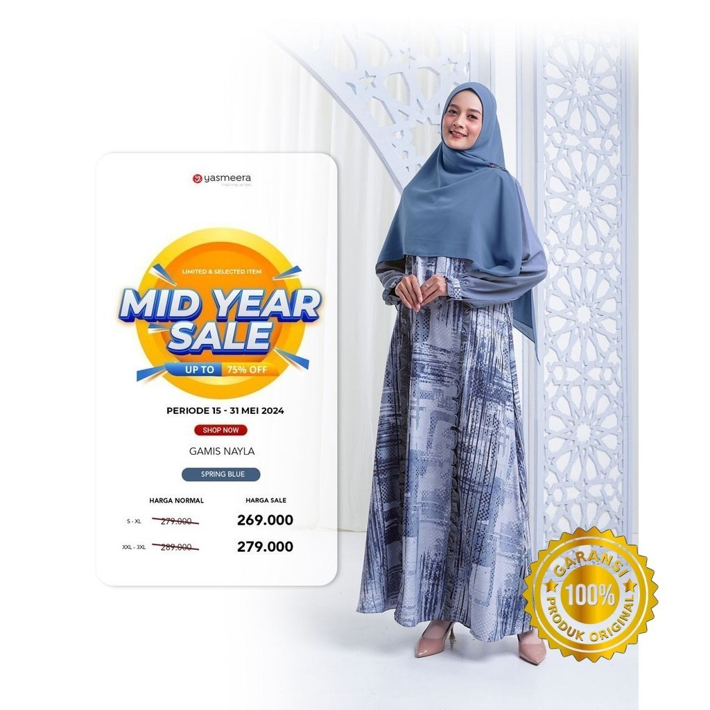 Jual GAMIS NAYLA Original by Yasmeera | Yasmeera Shop