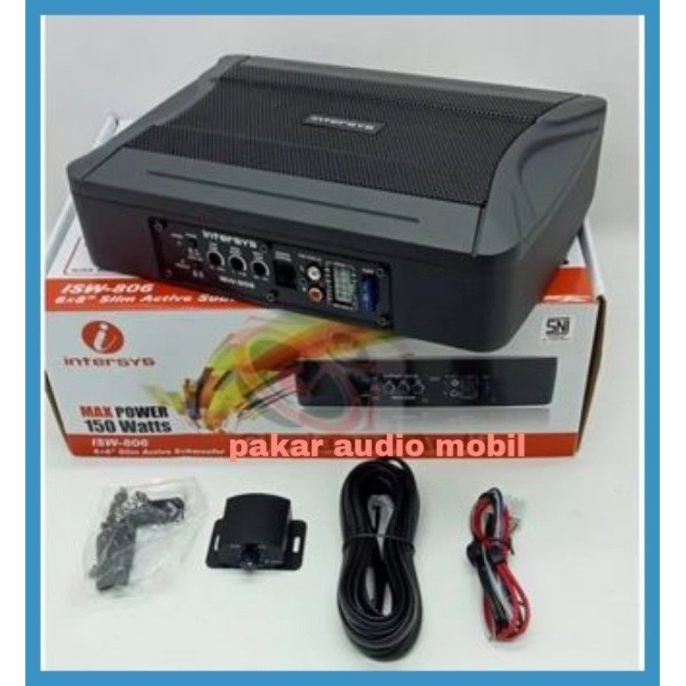 Subwoofer Aktif Kolong Jok Intersys IWS-806 / SUBWOOFER INTERSYS ISW806 Subwoofer 8 Inch Kolong jok 