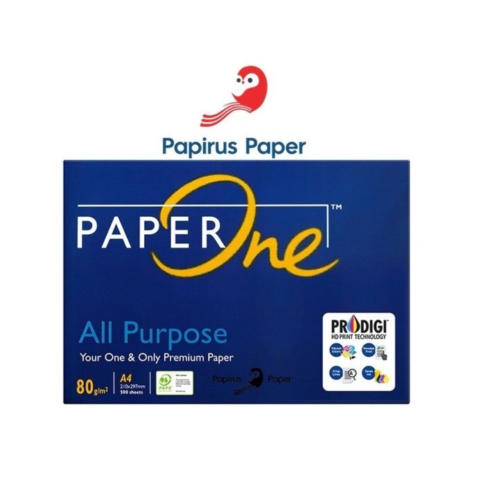 

PaperOne Kertas HVS A4 80gr 1 Rim (500 Lembar)