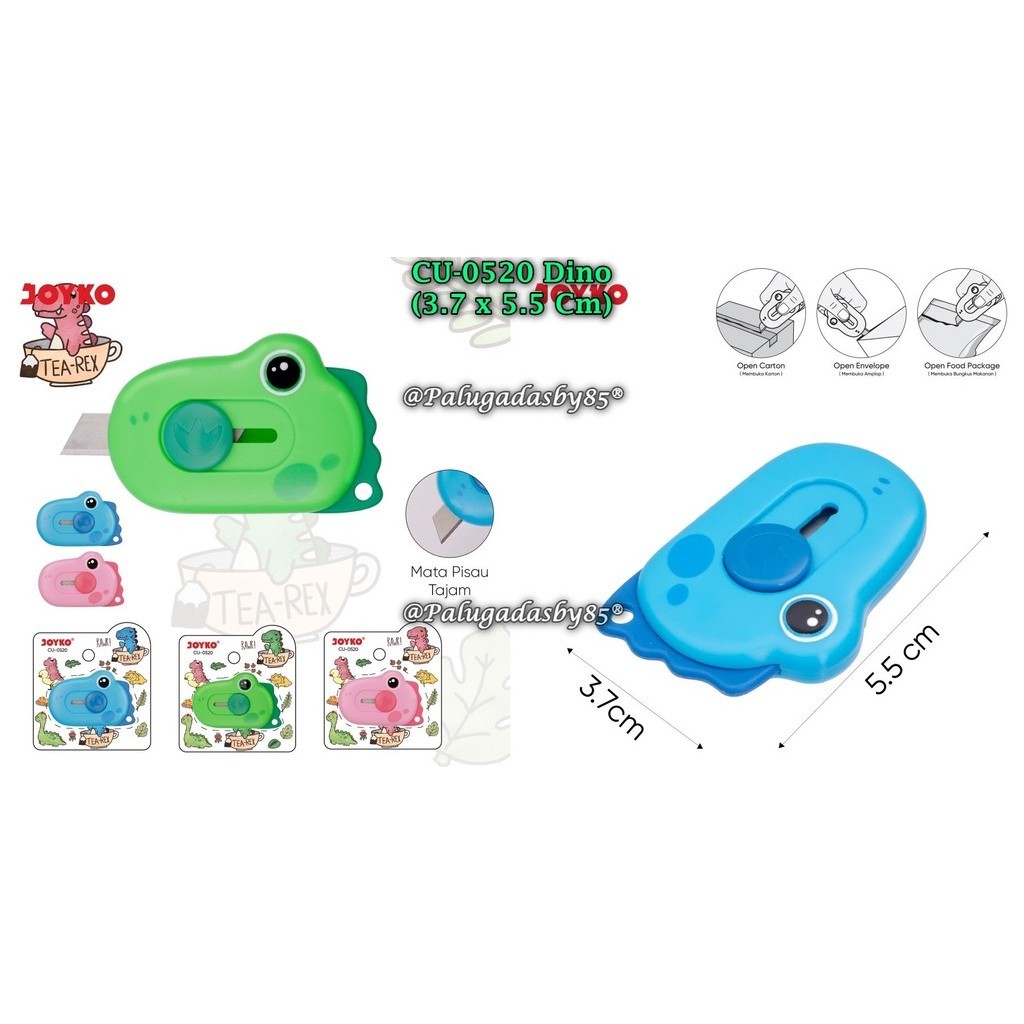 

(1 Biji) Mini Cutter Joyko CU-0520 Dino BISA PILIH WARNA / Mini Cutter Pemotong Joyko CU-0520