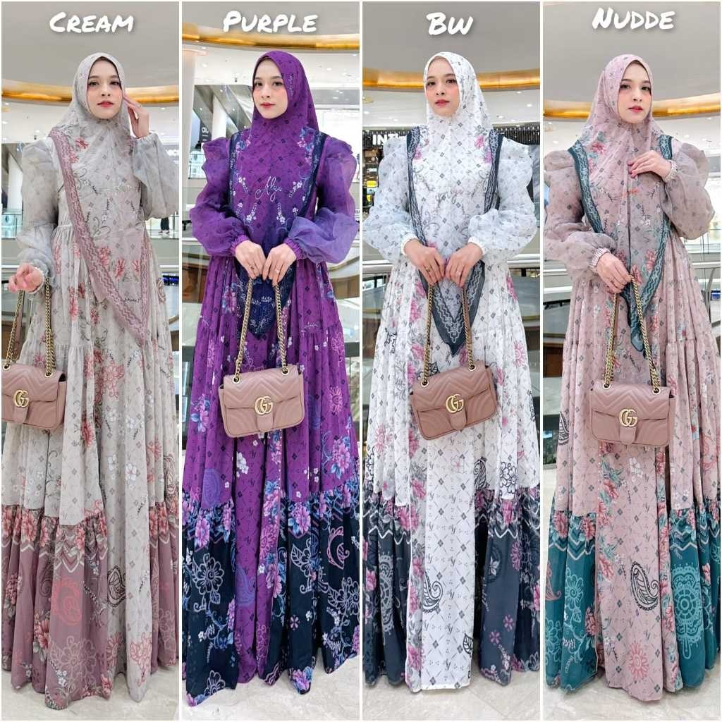 ORIGINAL Gamis Syari SHANUM Set Syari BY ALYA SYARI - ORI 100% REALPIC [TO]