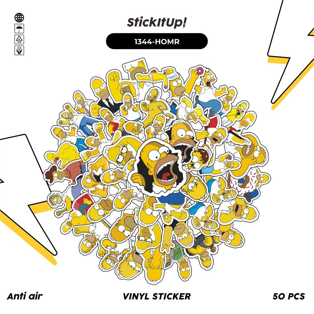 

COD✨ 100 Pcs Stiker Pack The Simpson v3 Lucu Aesthetic Vynil Waterproof untuk Freebies Sticker Buku Journal Casing HP Laptop