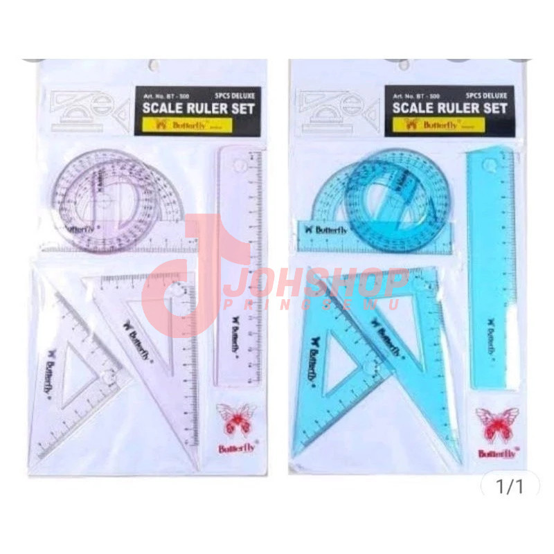 

GARISAN Set Butterfly / Scale Ruler Set Butterfly BT-500 / Penggaris Sepaket