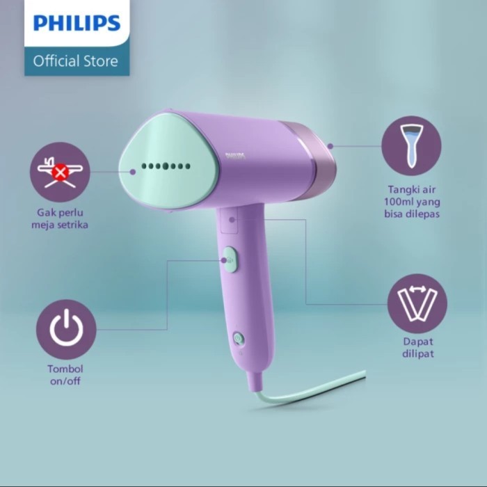 

PHILIPS Handheld Steamer STH3010/10 Purple - 3000 Series Garansi Resmi