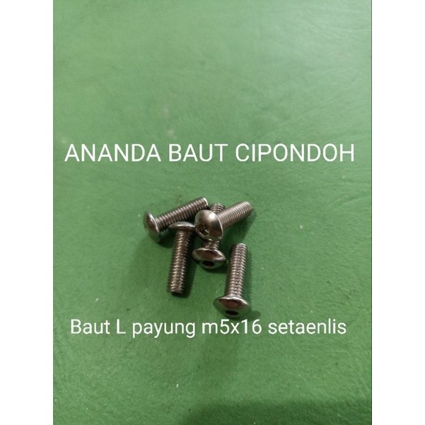 Baut L payung staenlis 5x16